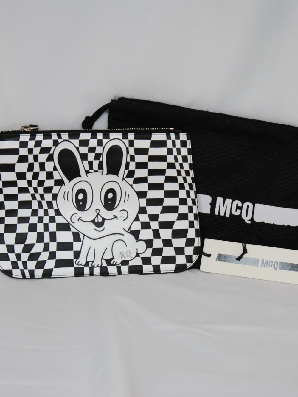 McQ Black and White Clutch